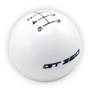 Ford Mustang Shift Knob - Ford Racing - GT350 6-Speed - White - `15-`19